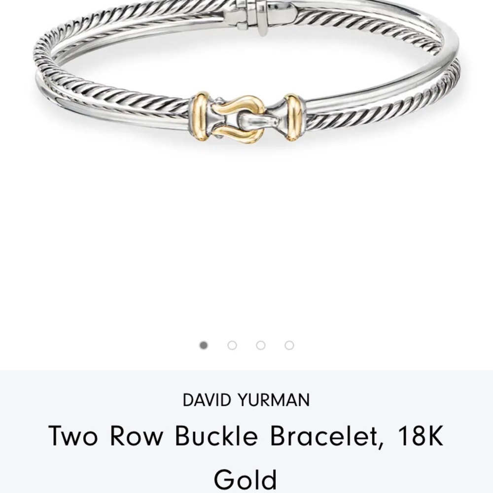 NEW David Yurman Two-Row Buckle Bracelet with 18K
Yellow Gold